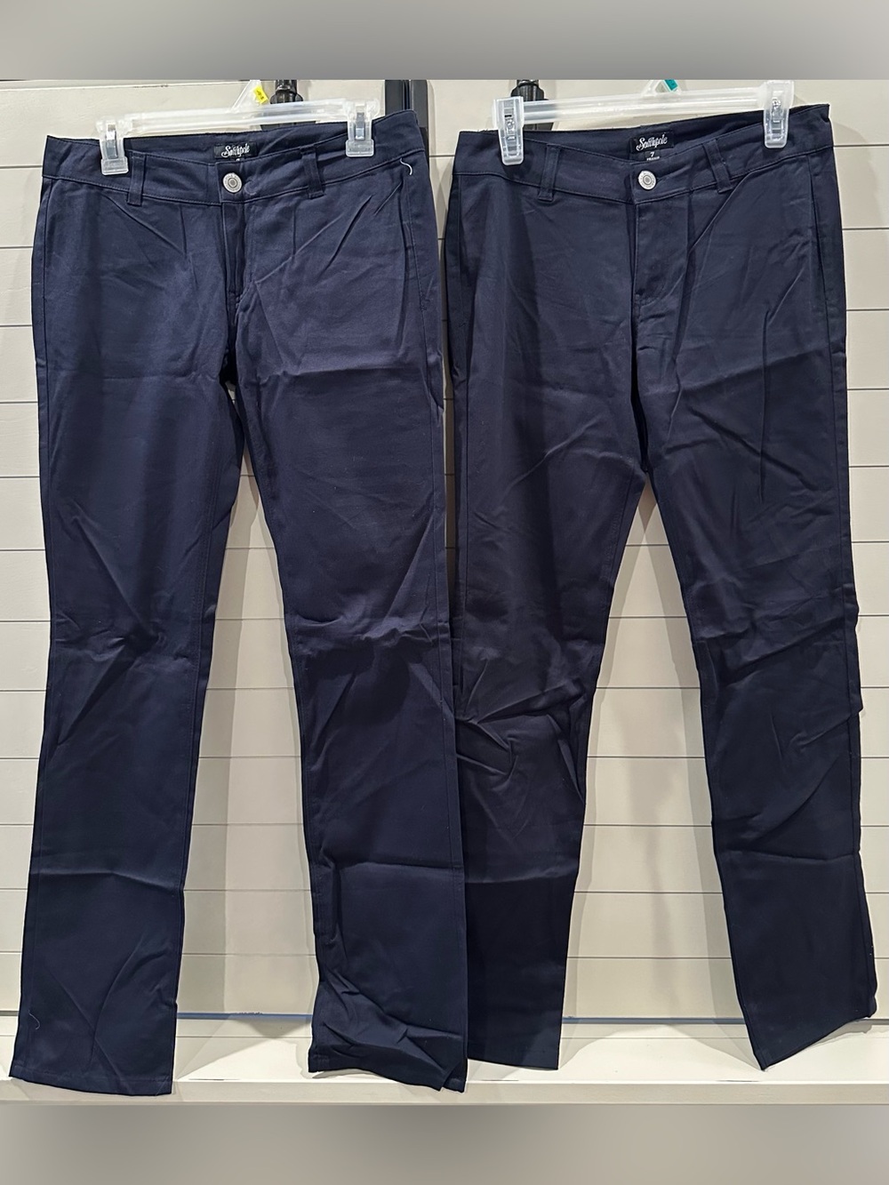 Southpole Navy Blue Uniform Pants Lot of Two - Juniors 7